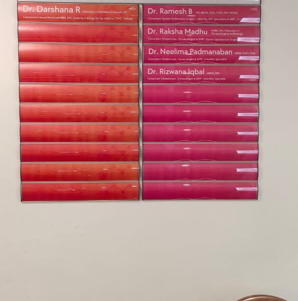 Doctor directory with red and pink slats under Altius and LilFeet headers